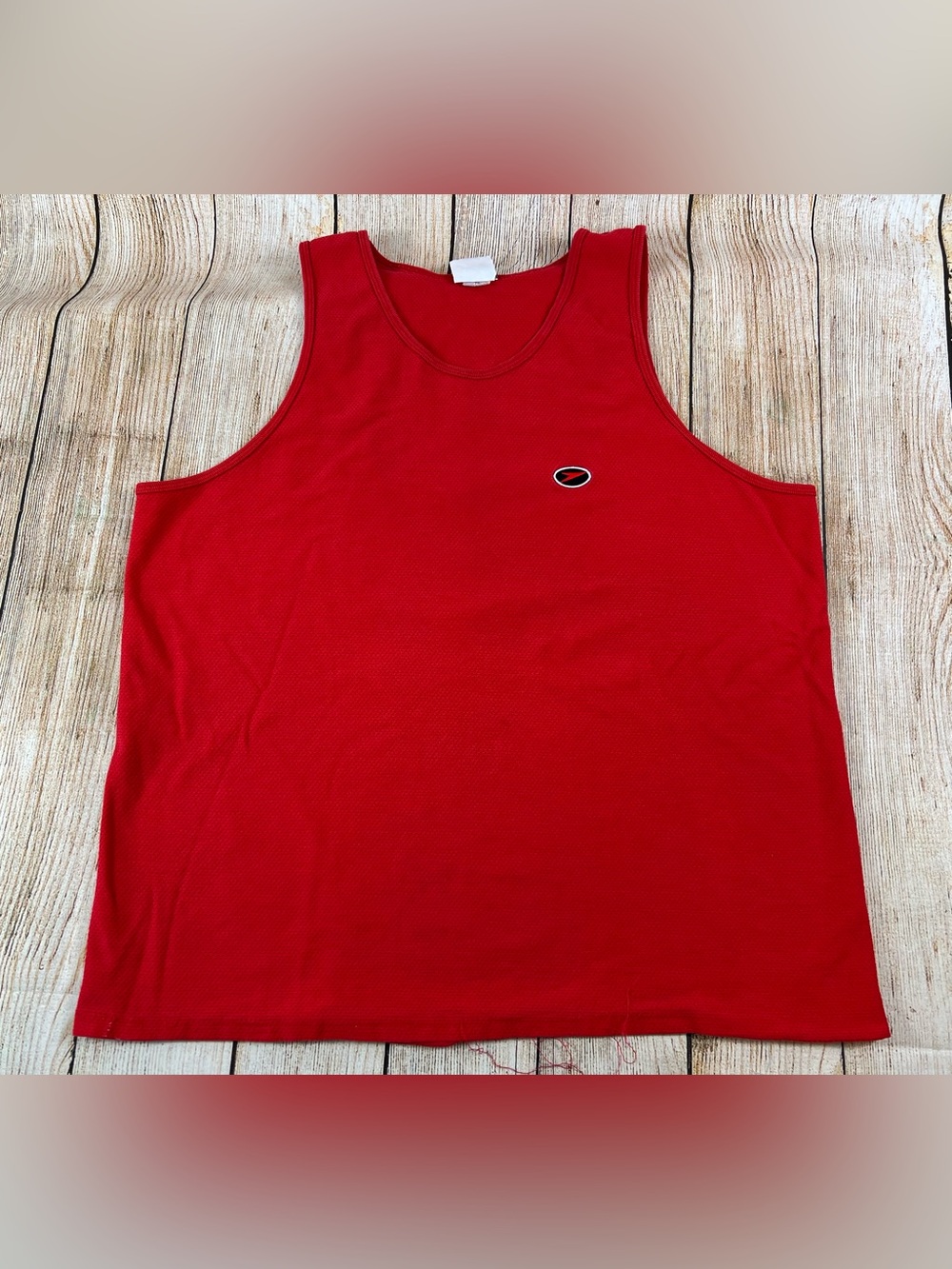 Mens Vintage 2000 Speedo Red Tank Top Logo Sleeveless Shirt Size XL